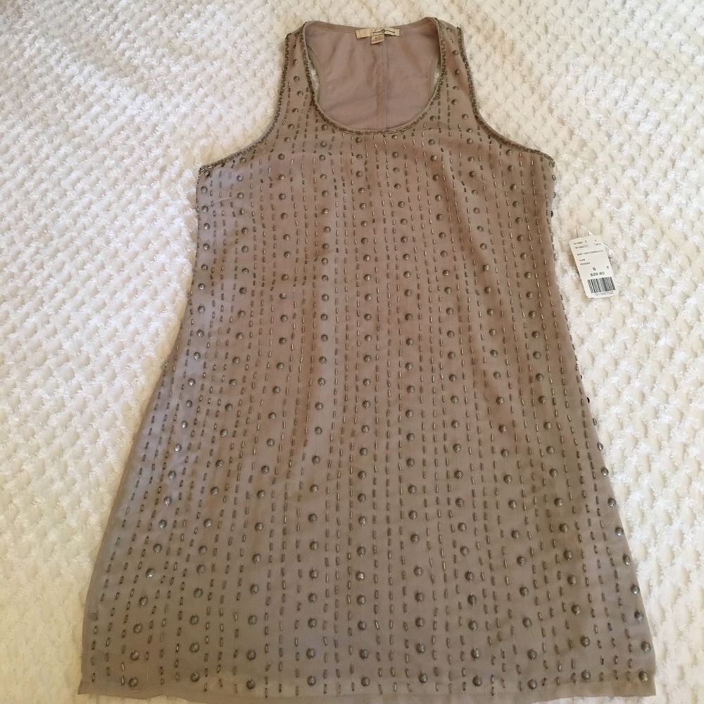Sequin taupe dress
