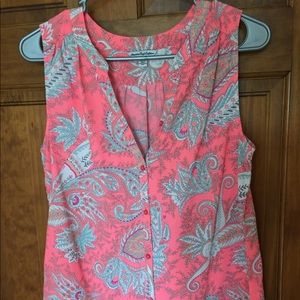 Floral silk tank