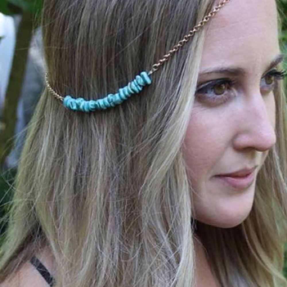 Headbands of Hope Turquoise Stone Headdress
