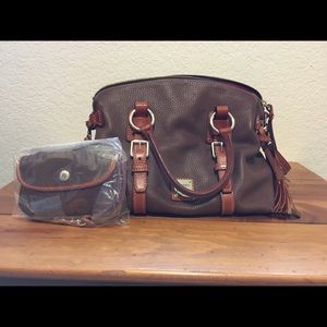 Dooney&Burke domed satchel w/ NEW matching wallet