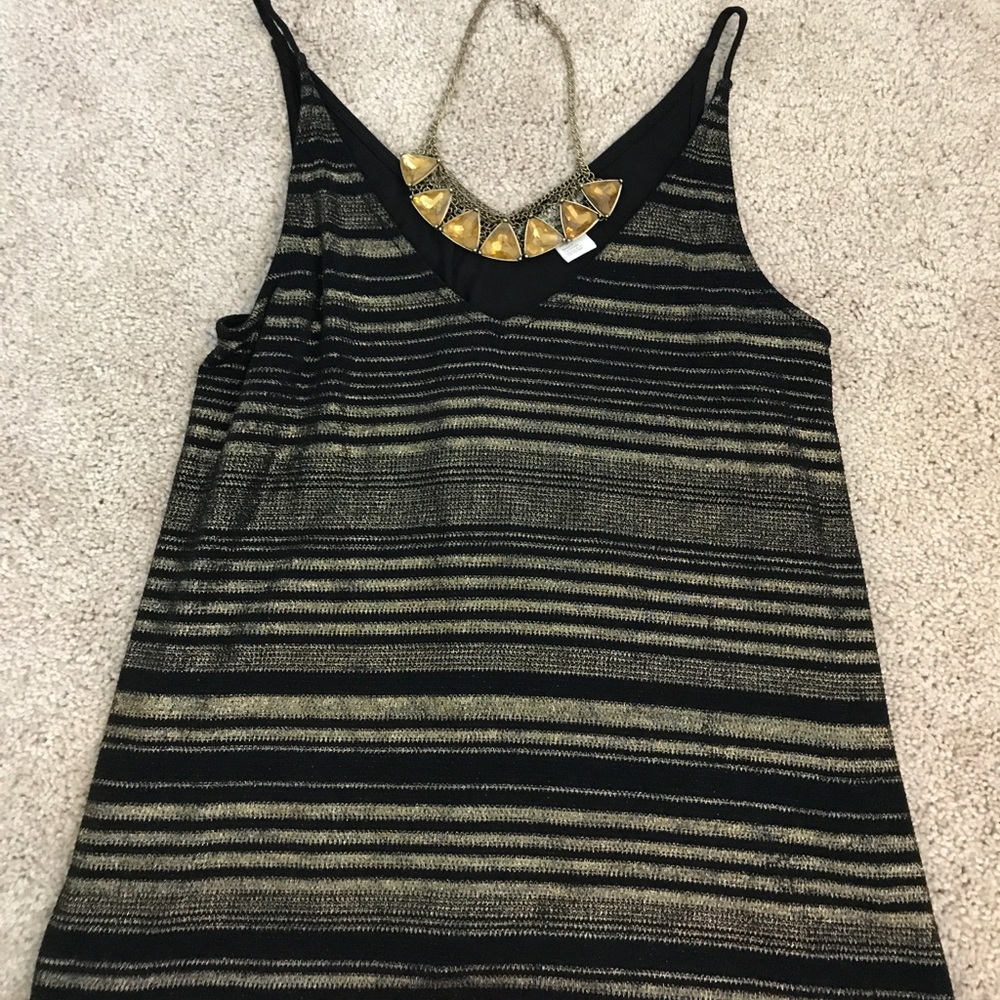 H&M Gold and black tank