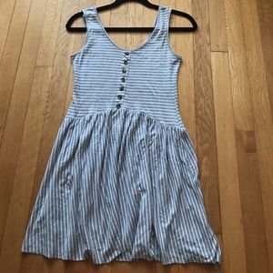 Light grey and white striped dress