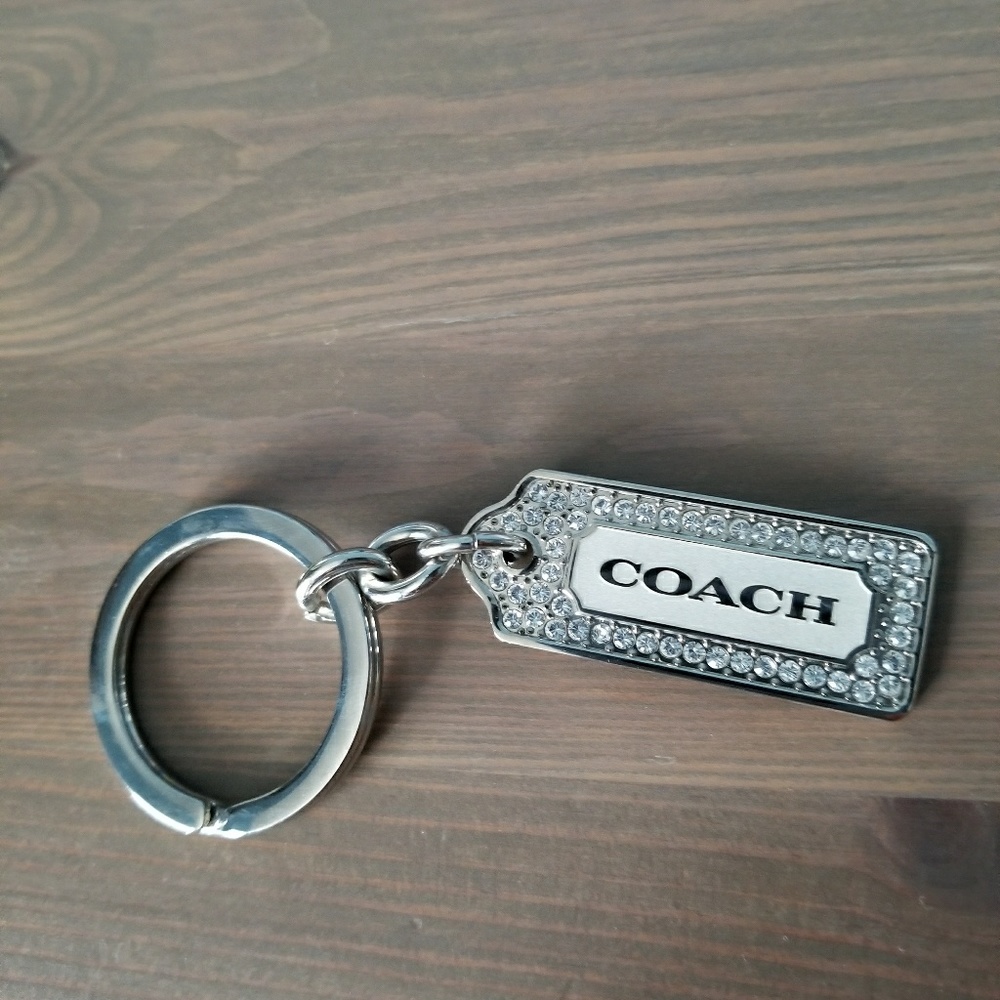 Coach keychain with sparkles
