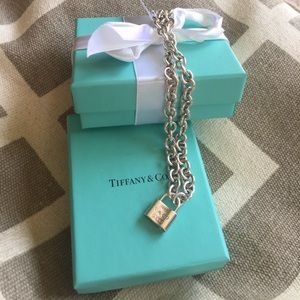 Tiffany & Co Sterling Silver Padlock Neclace