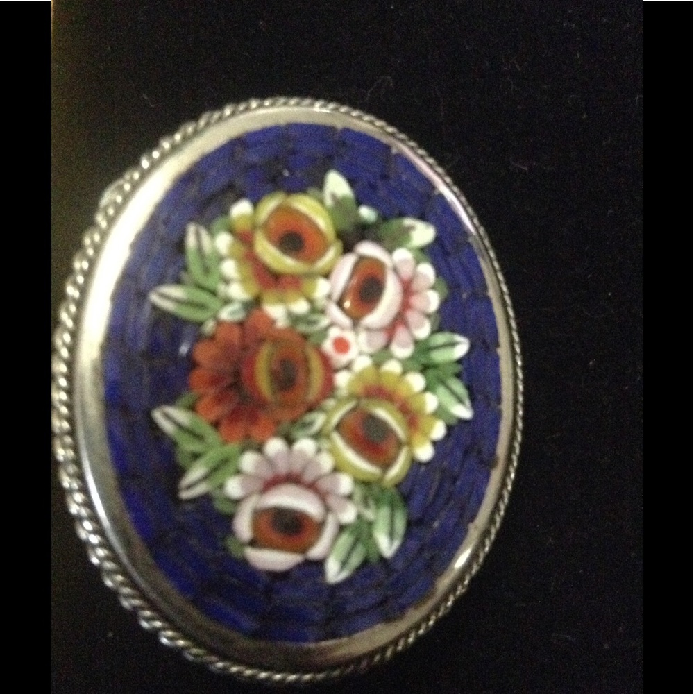 Micro Mosaic Brooch..Italy