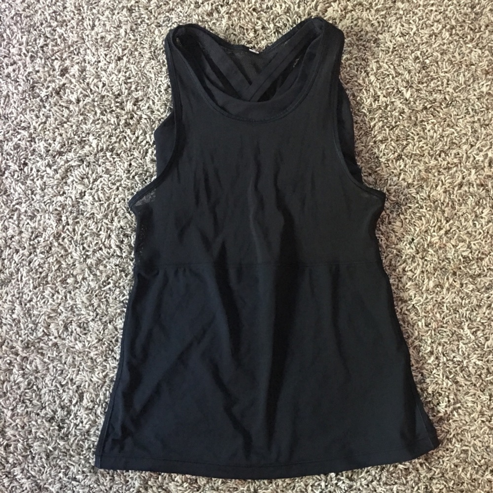 Lululemon Black Mesh Tank size 2