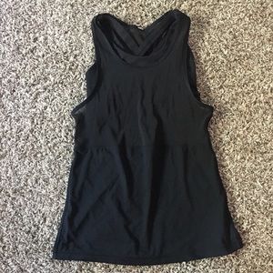 Lululemon Black Mesh Tank size 2