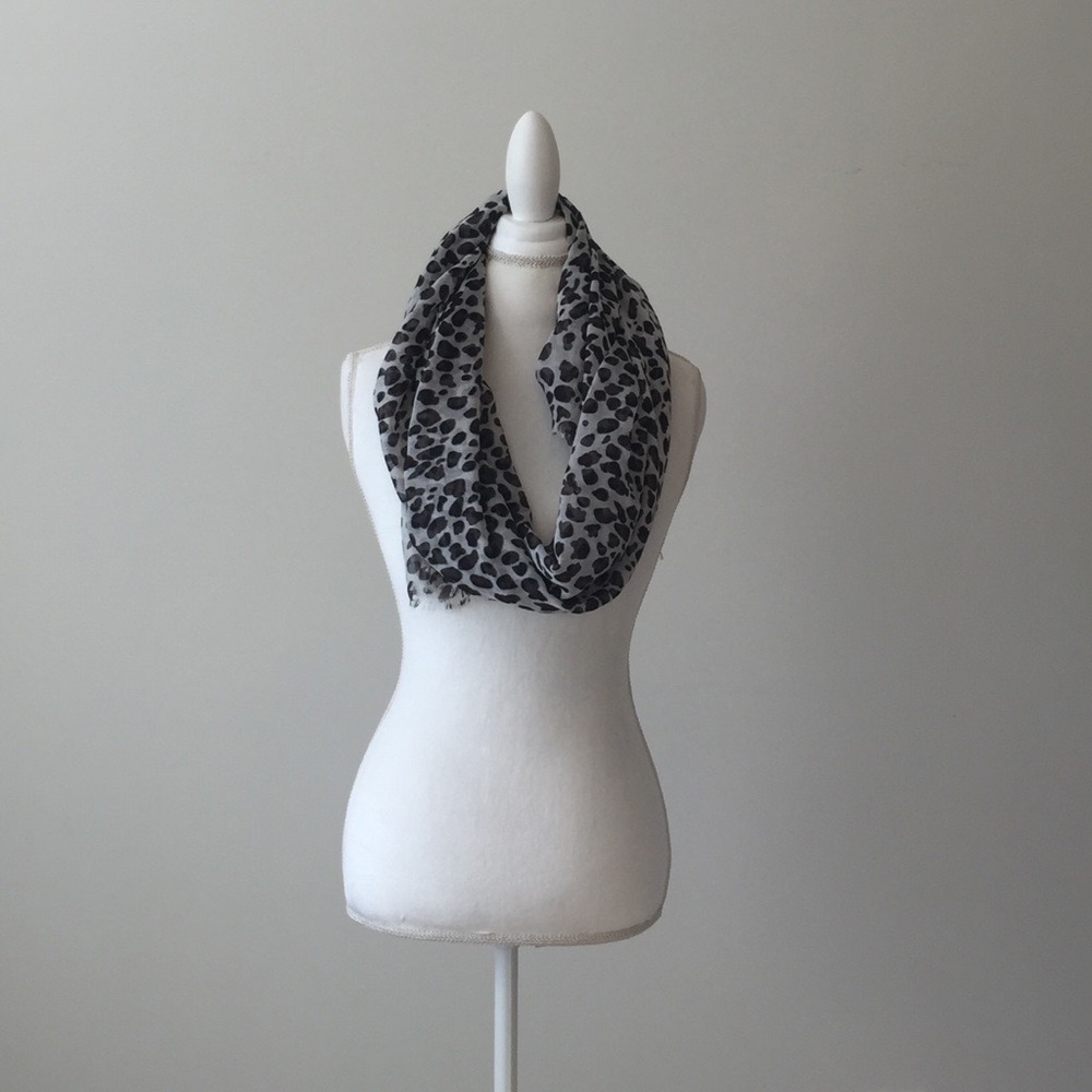 Sheer Animal Print Scarf