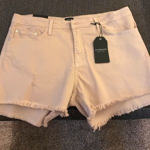 JustBlack Roxy Frayed Split Hem Denim Short