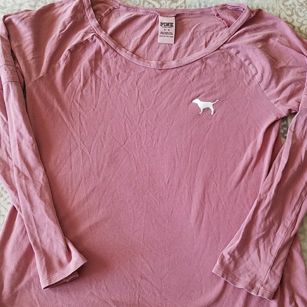 VS Pink long sleeve tee sz medium