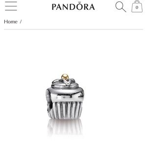 PANDORA cupcake charm