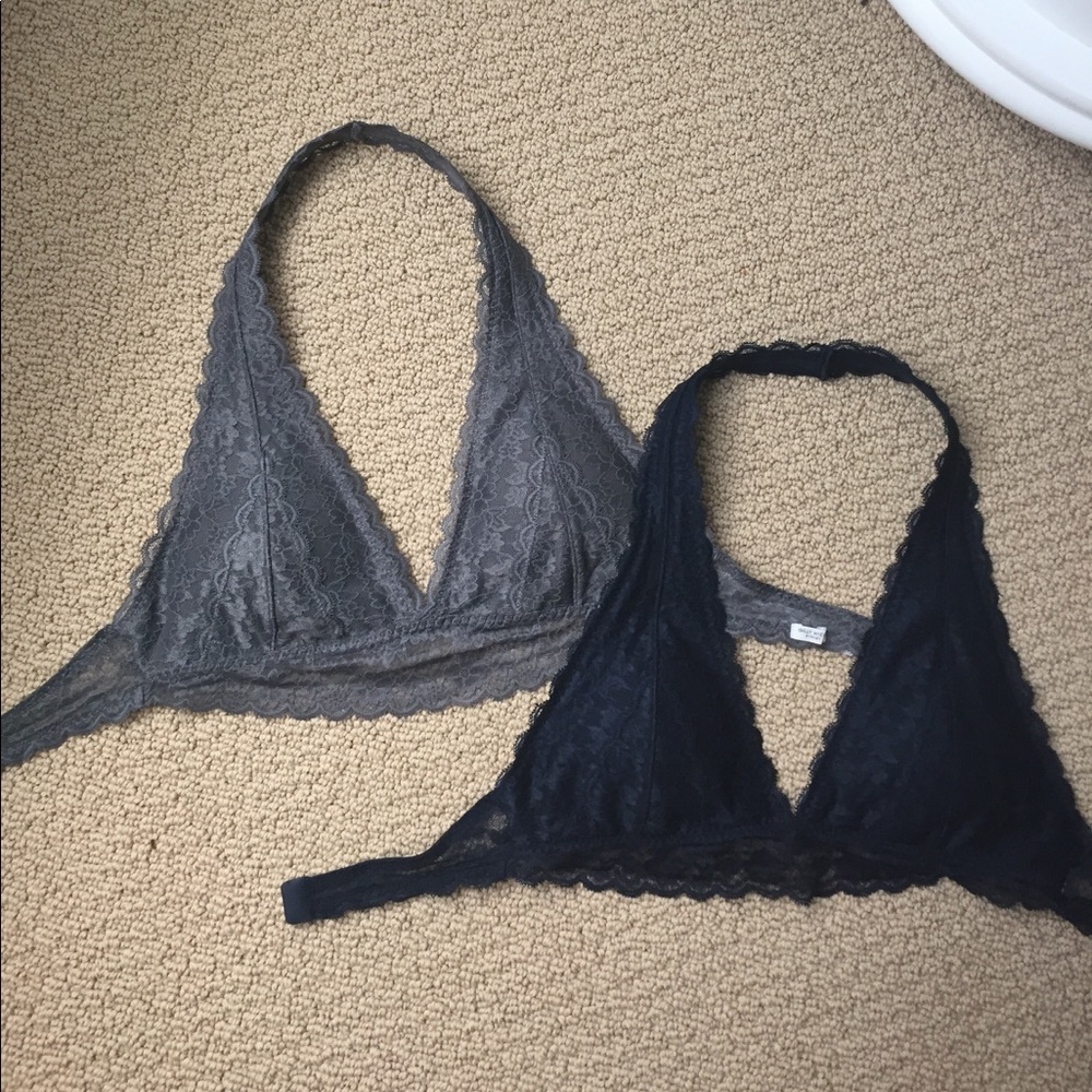 2 halter bralettes
