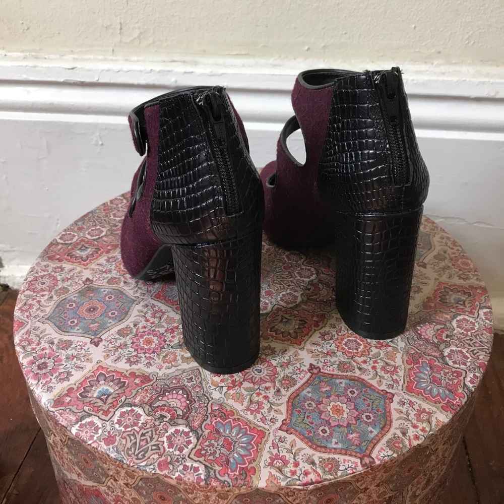 Wool and leather Gianni Bini heels - Picture 4 of 5