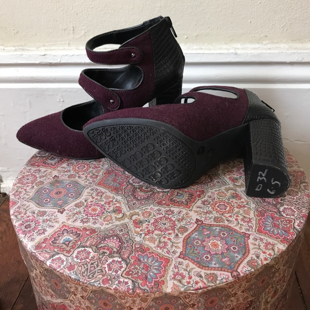 Wool and leather Gianni Bini heels - Picture 5 of 5