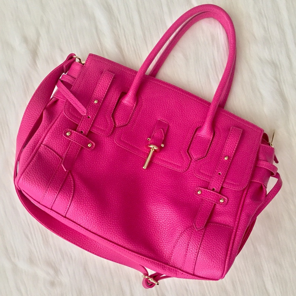 Justfab pink satchel handbag