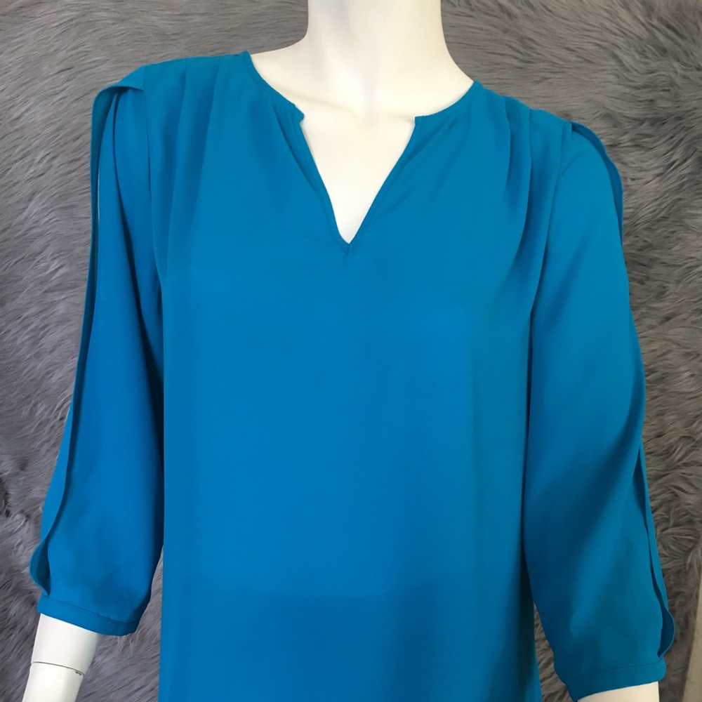 INC Cold-Shoulder Pleated Top