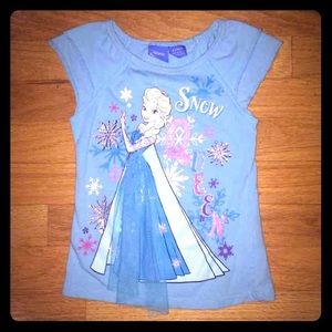 Disney Frozen Queen Elsa Blue Shirt Size 4T