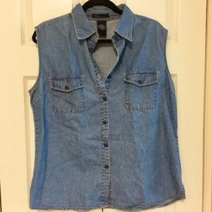 Bill Blass vintage sleeveless chambray 🌻