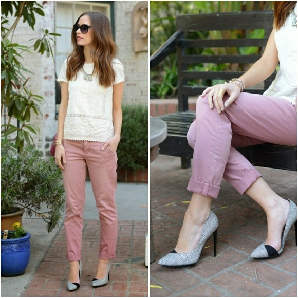 Anthropologie Pants - Anthropologie Pilco Chinos Pink Rose Size 26 Pants