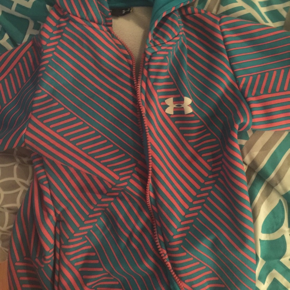 Youth under armor jacket with hood