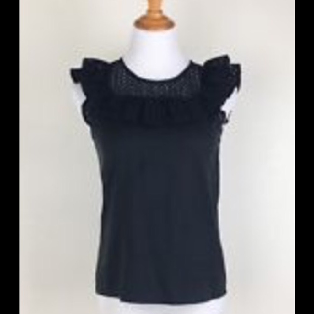 J. Crew Ruffle Bib Shirt M WORN ONCE!