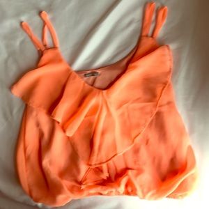 Orange crop top