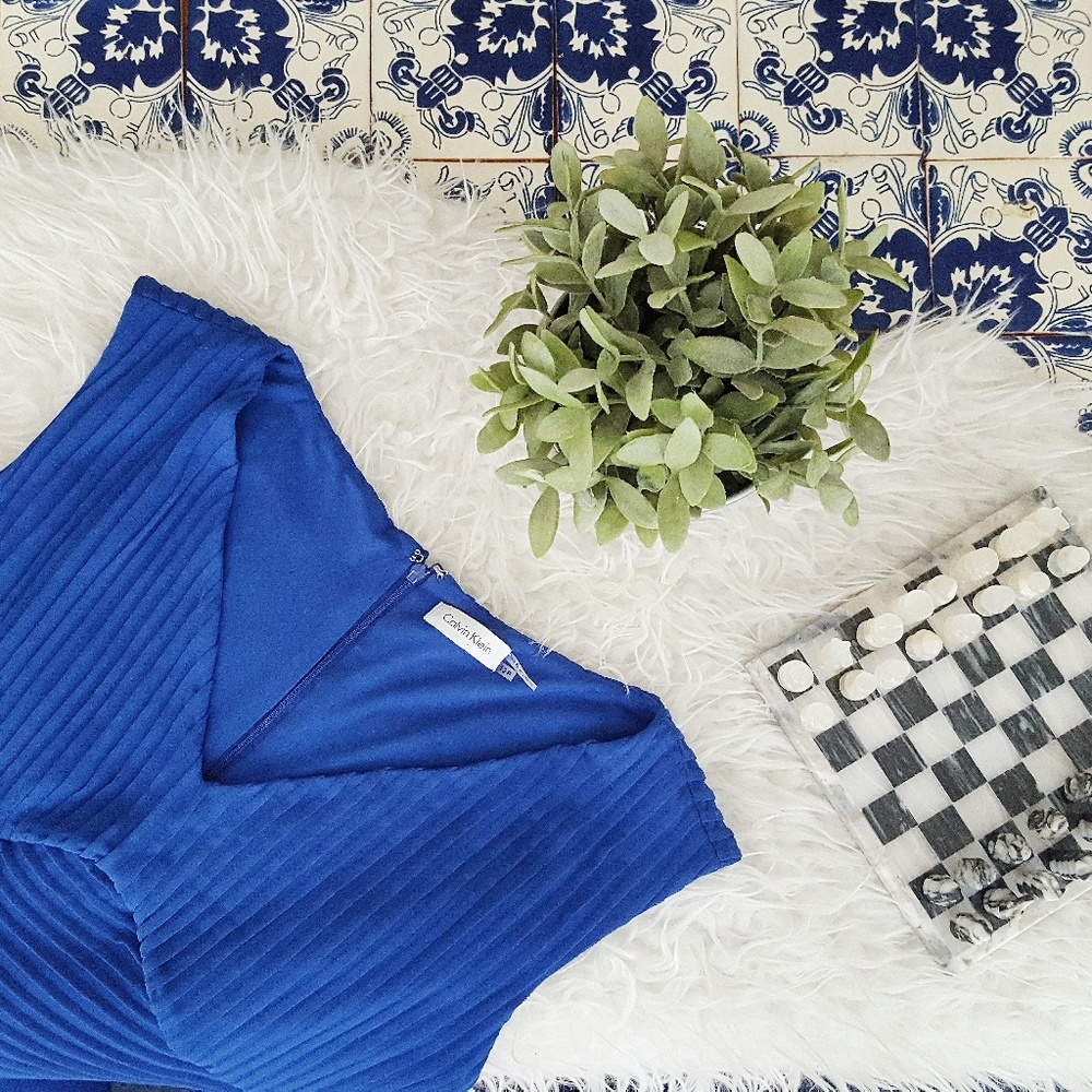 CALVIN KLEIN royal blue dress - Picture 1 of 3