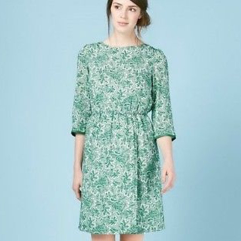 BODEN VISCOSE LINED PAISLEY DOLLY DRESS US 14R