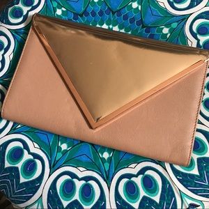 Aldo Rose Gold Clutch with Strap