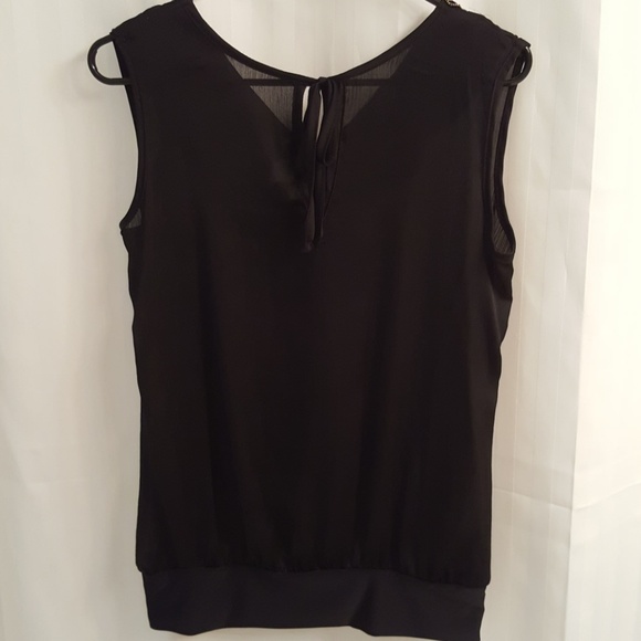 Black Top with Stone & Gold Beads - Picture 3 of 4