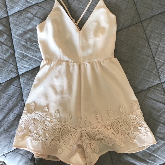 Astr Pants - // ASTR off white romper //