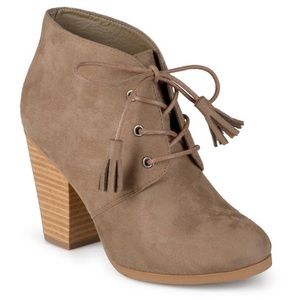 Journee Collection Wen Faux Suede Lace Up Booties