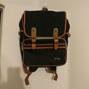 Vintage style laptop backpack