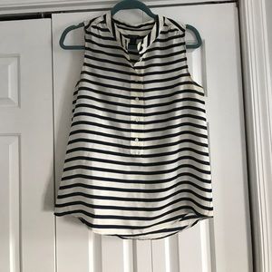 J.Crew striped sleeveless blouse