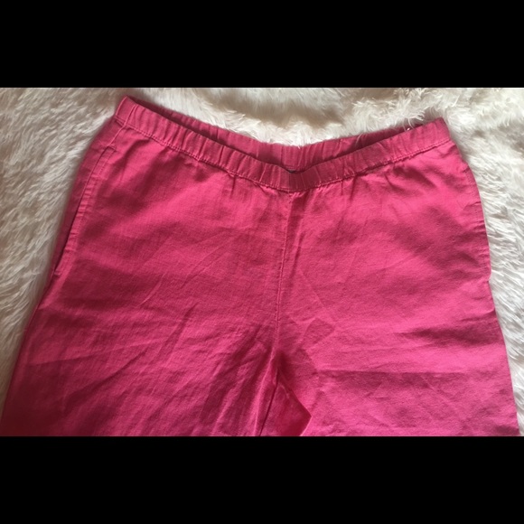 ❌SOLD❌ J. Jill - Cropped Pink Linen Pants - Picture 3 of 5