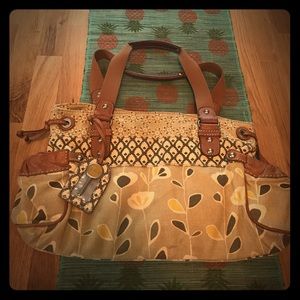 Canvas & Leather Fossil Purse