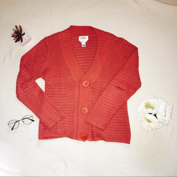 Cozy Burnt Orange Cardigan - Picture 2 of 8