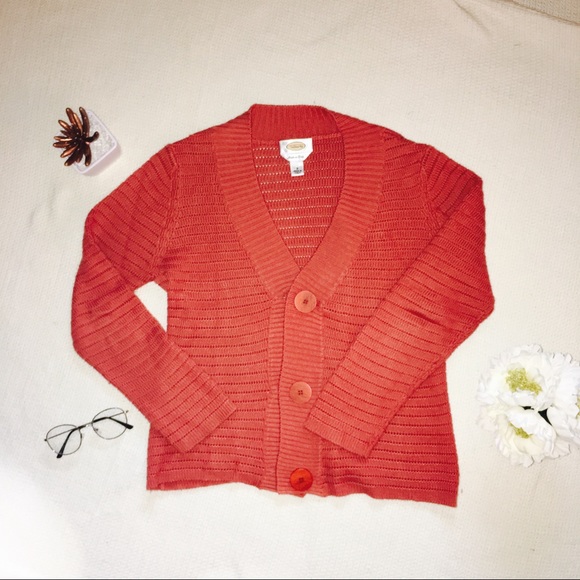 Cozy Burnt Orange Cardigan - Picture 3 of 8