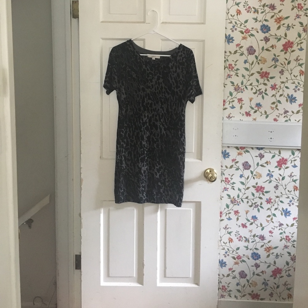 Black & Gray Printed Sweater-Dress (XS)