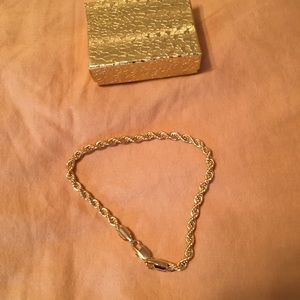 14k stamped gold plated rope bracelet