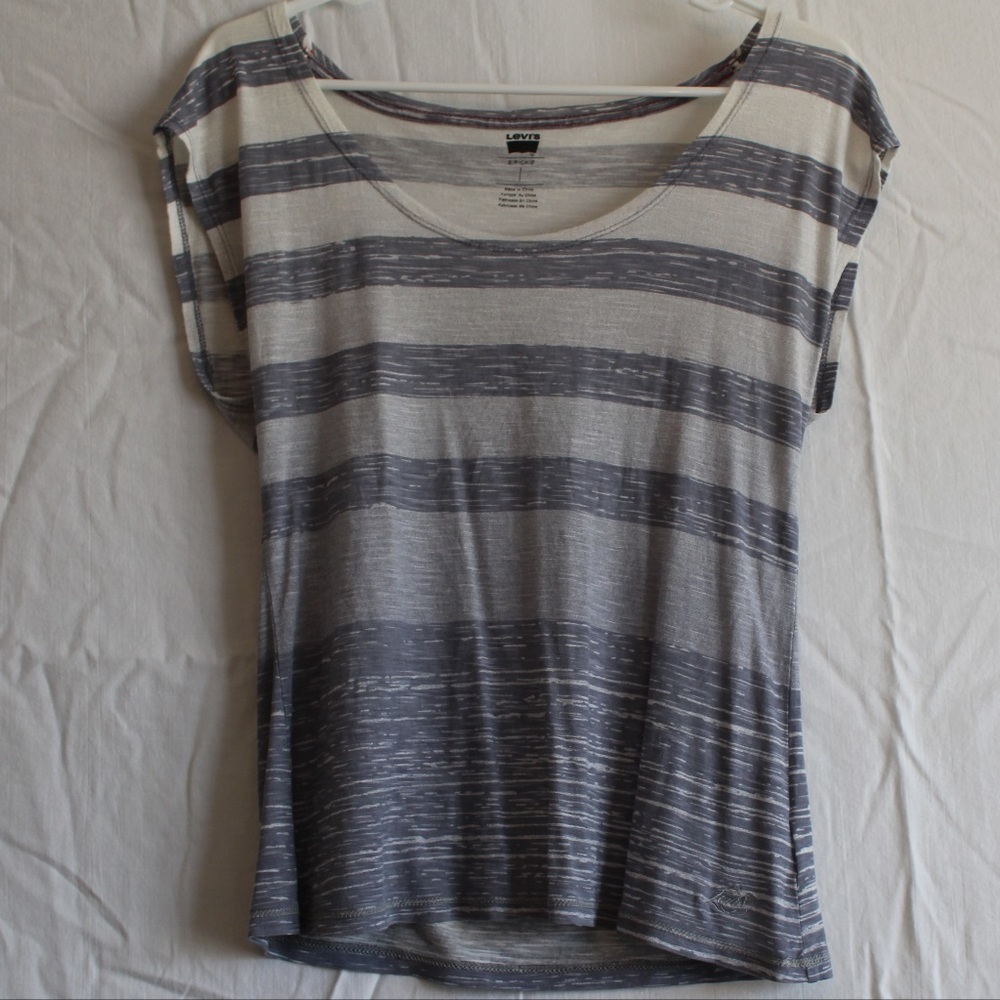 Grey Striped Tee