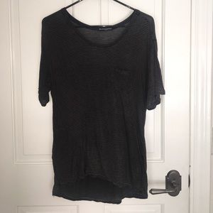 blank and grey brandy melville striped tee