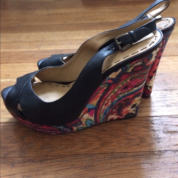 Nine West Patterned Wedge Sandals - Picture 3 of 3