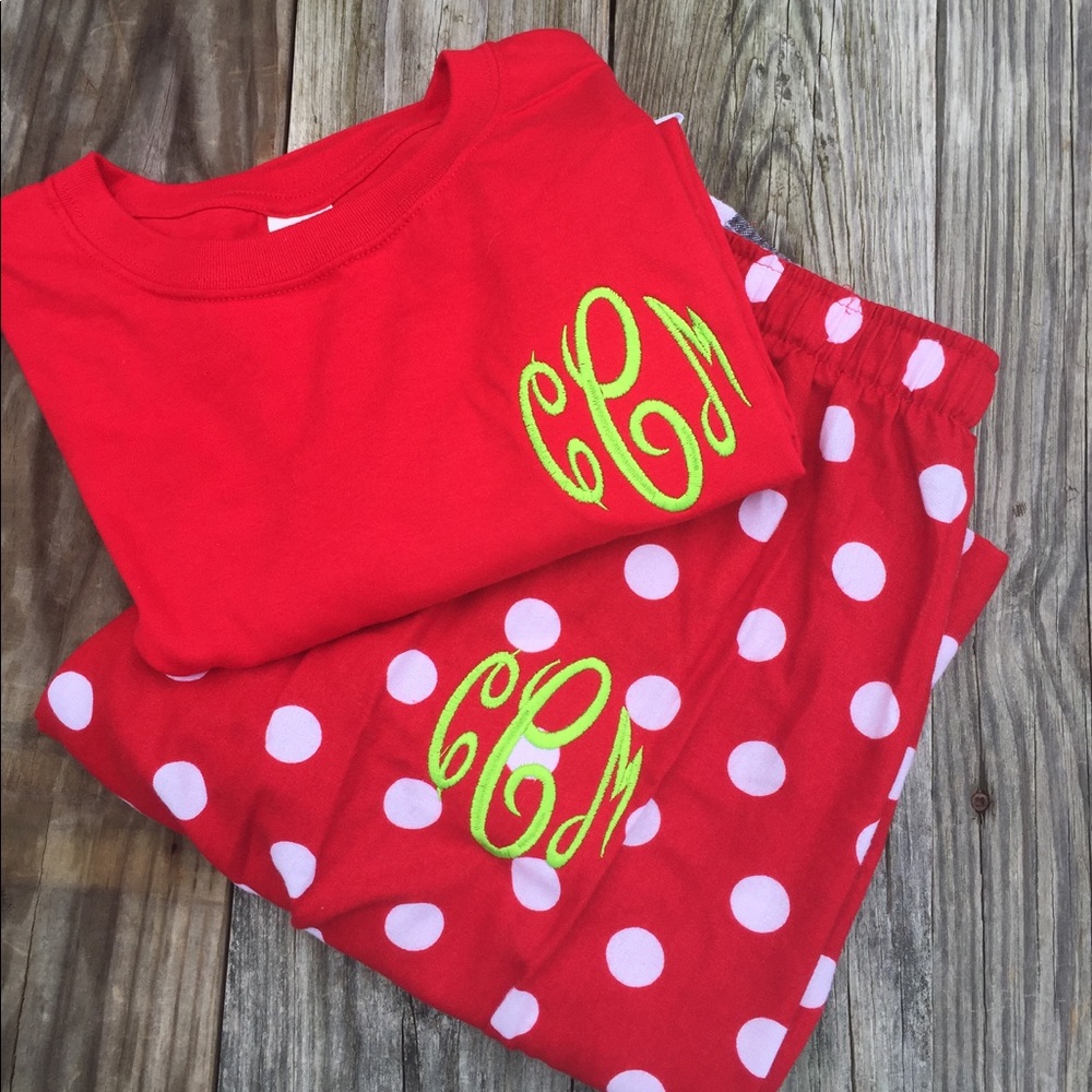 Monogram Christmas pajamas