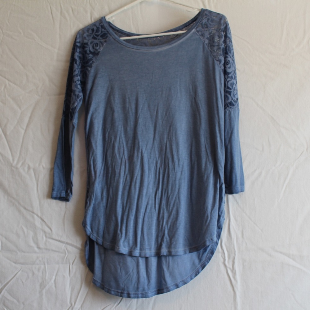Blue Lace 3/4 Sleeves