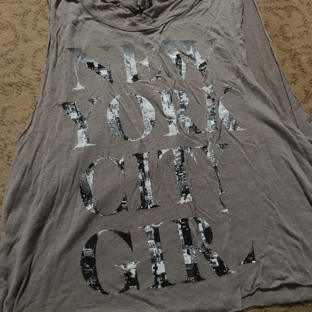 Sheer "New York City Girl" Muscle Tank