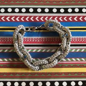 Silver Pavè chain bracelet