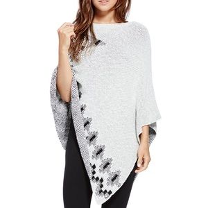 Two by VC jacquard asymmetrical poncho M L