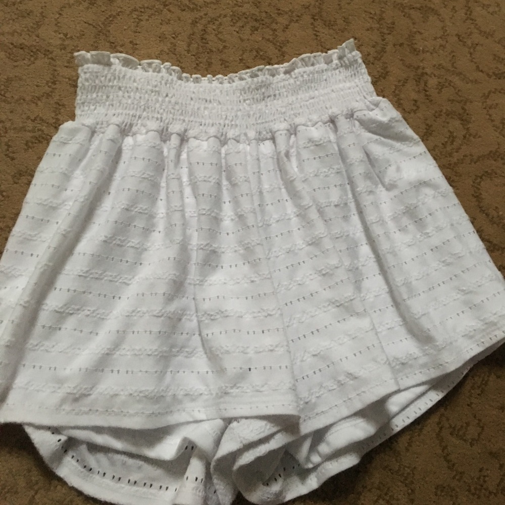 White Eyelet Shorts