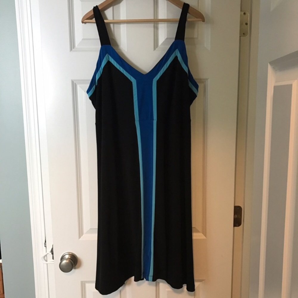 Sexy Lane Bryant Black & Blue Trim Dress